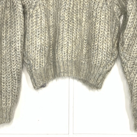 REMAIN BIRGER CHRISTENSEN Luna Cable-Knit Cardigan in Pearl Blue - Picture 9 of 14